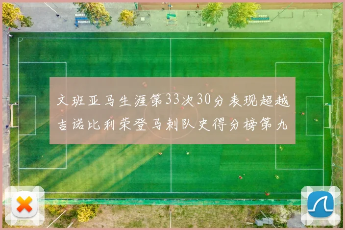 文班亚马生涯第33次30分表现超越吉诺比利荣登马刺队史得分榜第九位